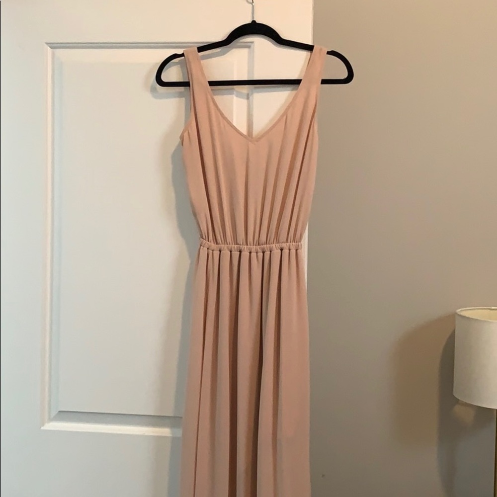 Show Me Your MuMu blush bridesmaid dress